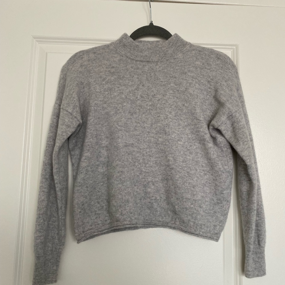 Madewell Cashmere Mockneck Cropped Sweater